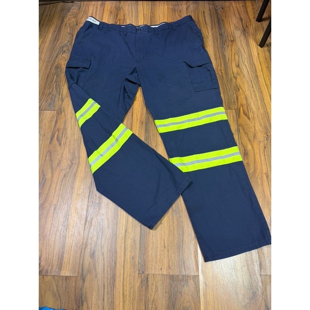 Vestis GP1253 Mens 46x32 Navy Enhanced Visibility Cargo Work Pants Reflective